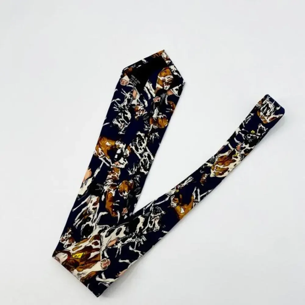 Vintage Nicole Miller Cow‎ Silk Tie